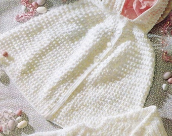 Babies Beautiful Crochet Hooded Cape and Angel Top, Vintage
