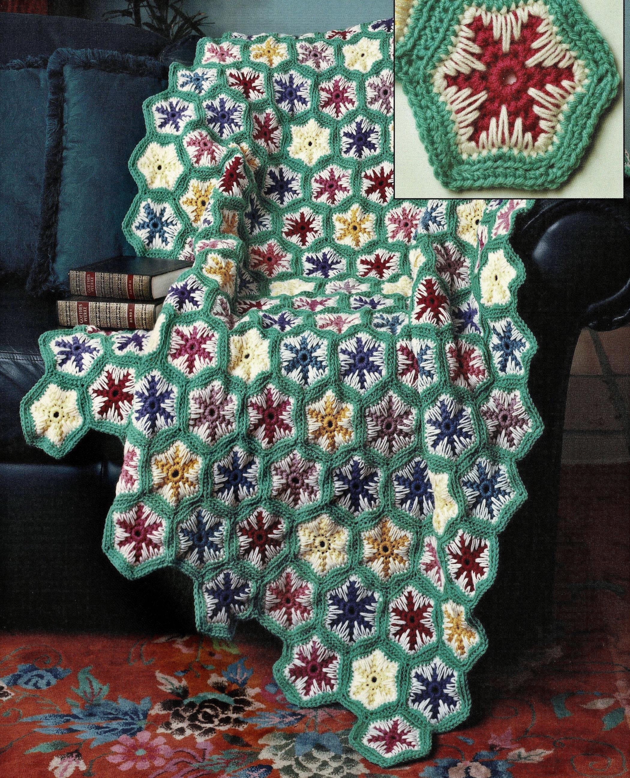 Fabulous Floral Magic Crochet Throw Vintage Crochet ...