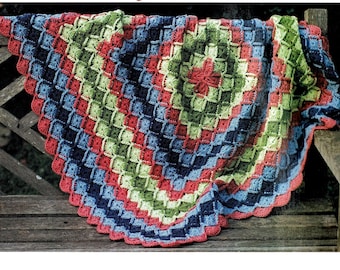 Traditionell ungersk virkad afghansk virkmönster, vintage virkmönster, PDF, digital nedladdning - A884