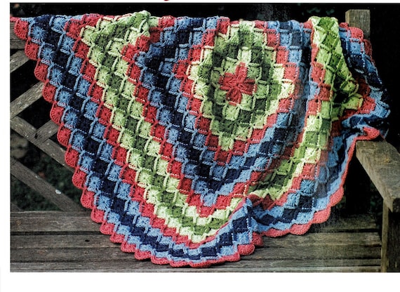 Traditional Hungarian Crochet Afghan Vintage Crochet Pattern Pdf Digital Download A884 - 