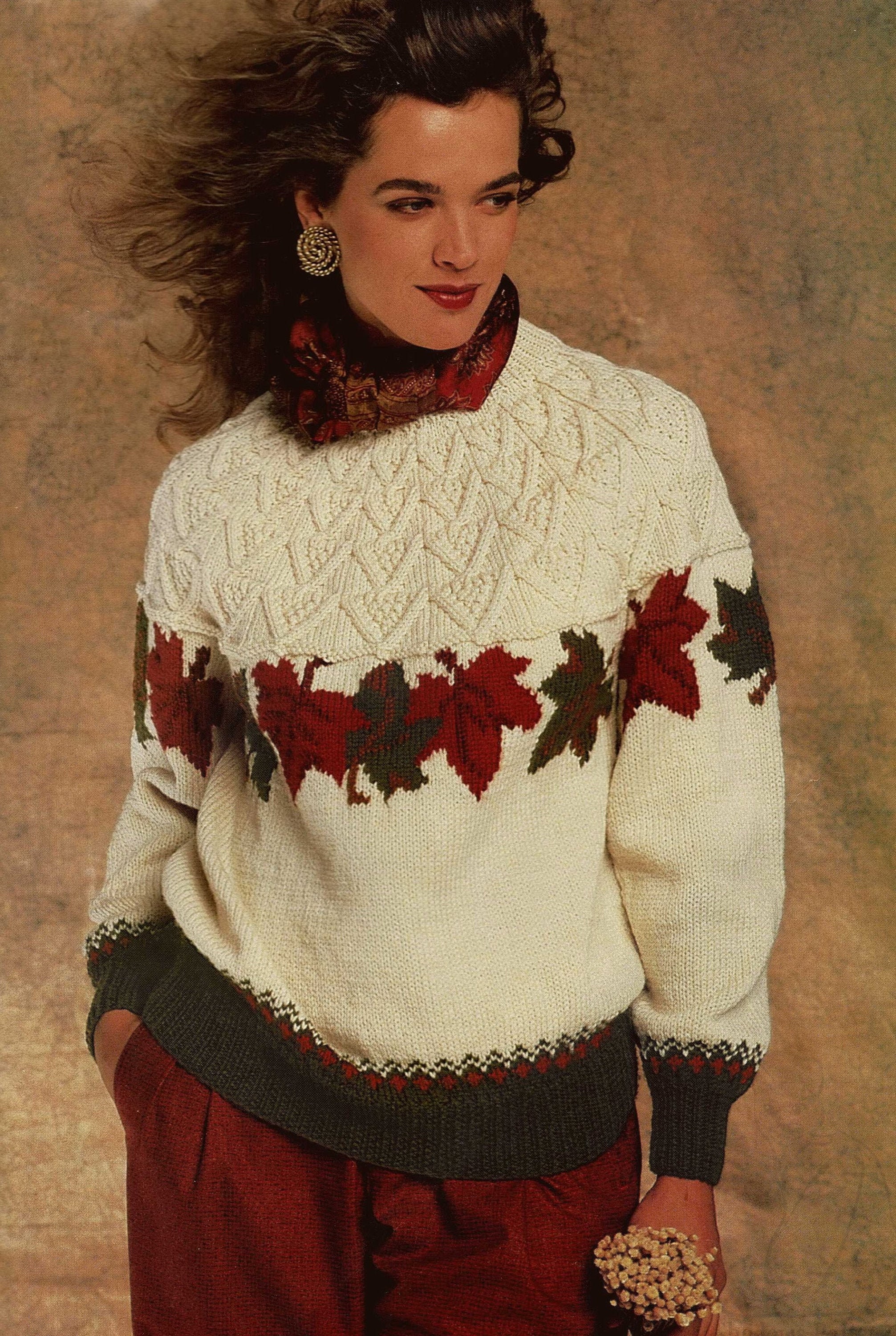 Eaphi u neck leaf pattern knit best ベージュ ☆Eaphi U NECK LEAF PATTERN KNIT VEST☆新品 - メルカリ