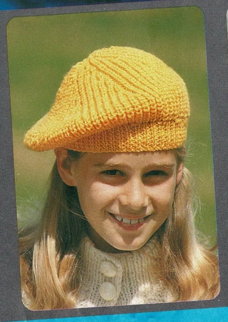 Digital Download Vintage Knitting Pattern Childrens Assorted Hats and Scarves in Two Sizes B943 PDF
