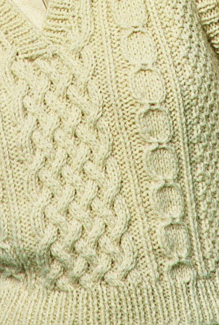 Ladies Great Aran Look Vneck Vest Vintage Knitting Pattern Etsy UK