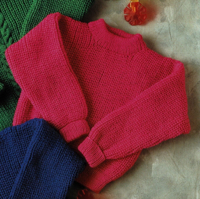 childs fishermans rib jumper pattern