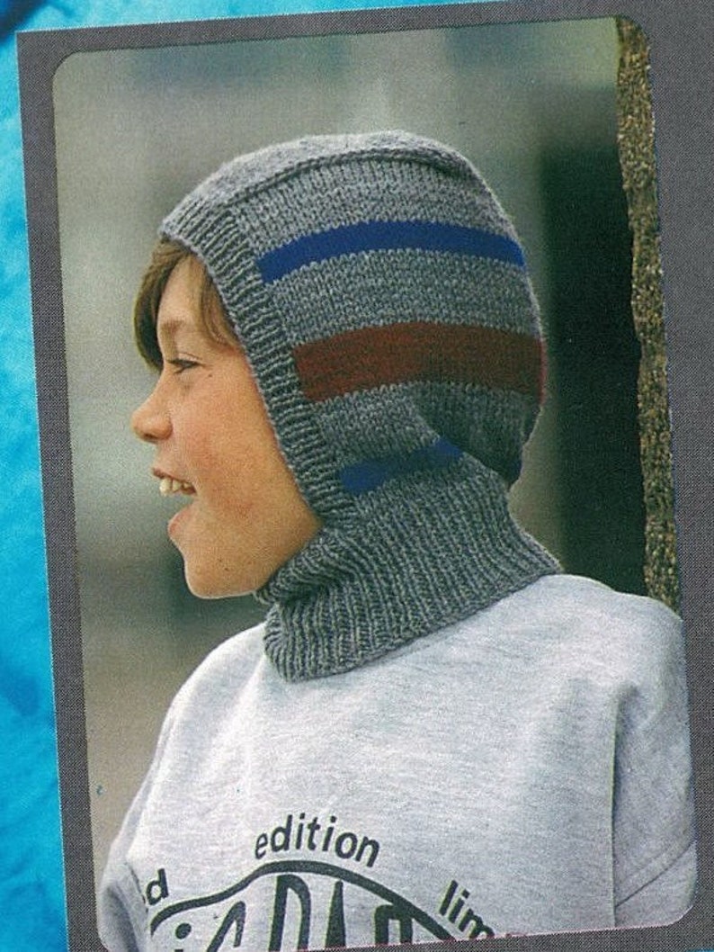 Digital Download Vintage Knitting Pattern Childrens Assorted Hats and Scarves in Two Sizes B943 PDF