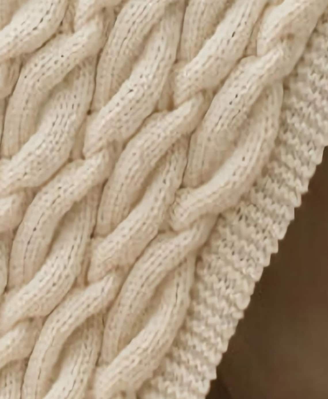 Chunky Knit Cabled Afghan Vintage Knitting Pattern Etsy