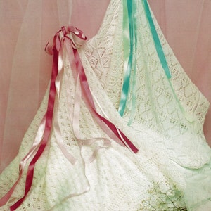 Babies Gorgeous Heirloom Lace Christening Shawls, Vintage Knitting Pattern, PDF, Digital Download - A469