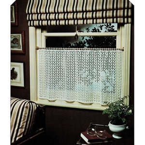 Pretty Knitted Vintage Style Lace Curtain, Vintage Knitting Pattern. PDF, Digital Download - B729