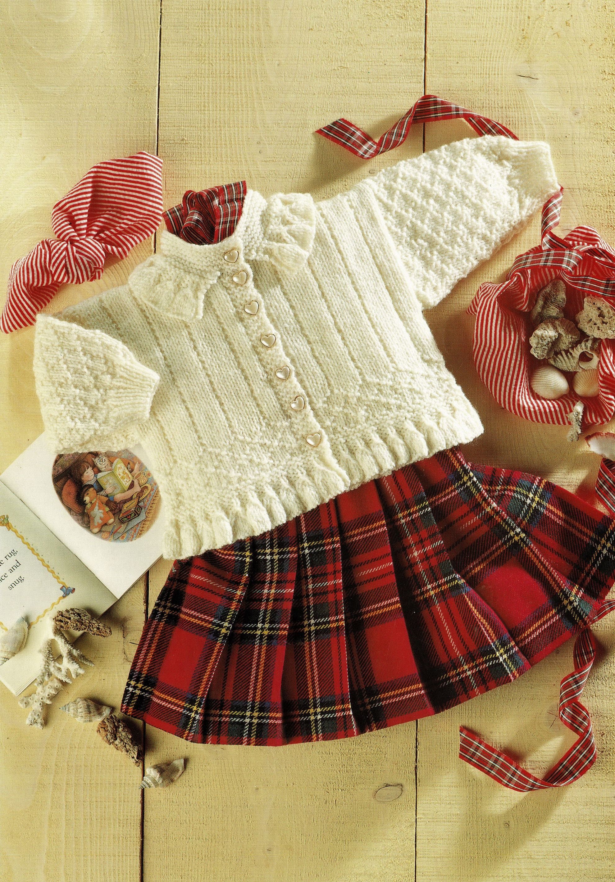 トップス LITTLE BEDROOM damage alert knit Baby Girls and Toddlers Beautiful Textured Jacket With Ruffle Trim