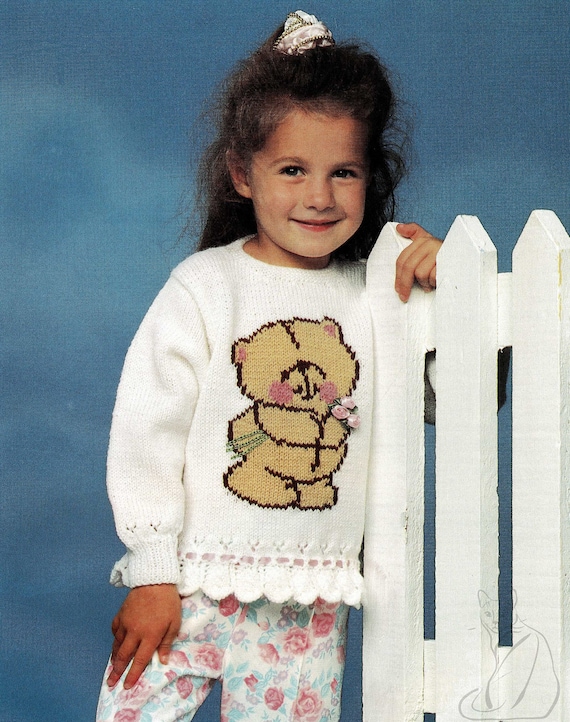 Girls teddy jumper best sale