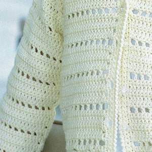 Girls and Ladies Pretty Crochet Round or V Neck Cardigan, Vintage Crochet Pattern, PDF, Digital Download B905 image 3
