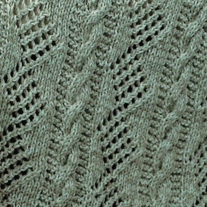 Gorgeous Cable and Diamond Patterned Aran Afghan, Vintage Knitting Pattern, PDF, Digital Download C674 image 3