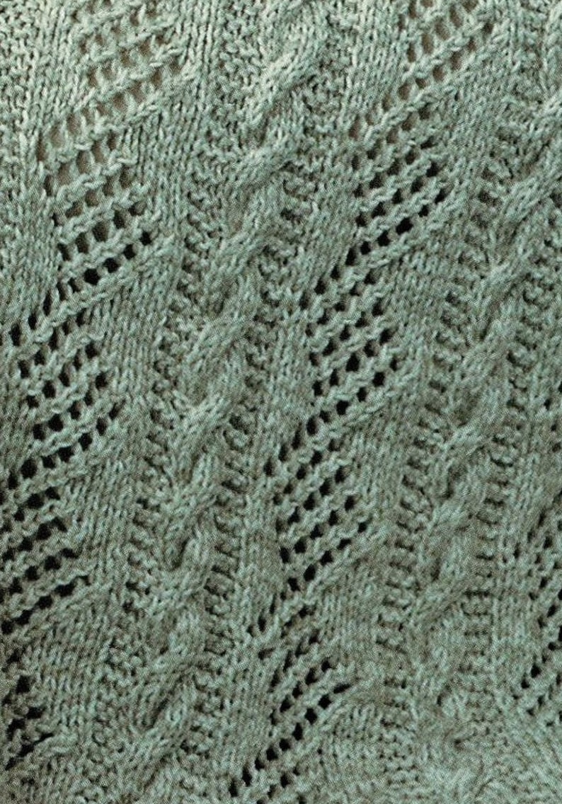 Gorgeous Cable and Diamond Patterned Aran Afghan, Vintage Knitting Pattern, PDF, Digital Download C674 image 3