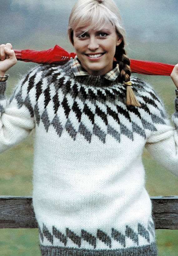 Sweater mujer tejido nórdico - TRICOT