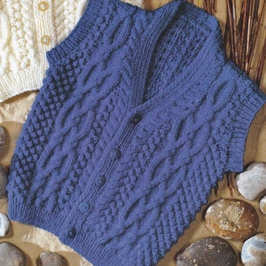 Toddlers and Childrens Traditional Aran V-neck Cardigan and - Etsy