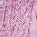 SMILING PINKER Cardigan Tricoté Col Rond En Coton Pour Enfant - Boutons, Motif Torsadé Fille Garçon