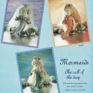 Call of the Deep, Three Beautiful Mermaids to Knit, Vintage Knitting Pattern, PDF, Digital Download - C273