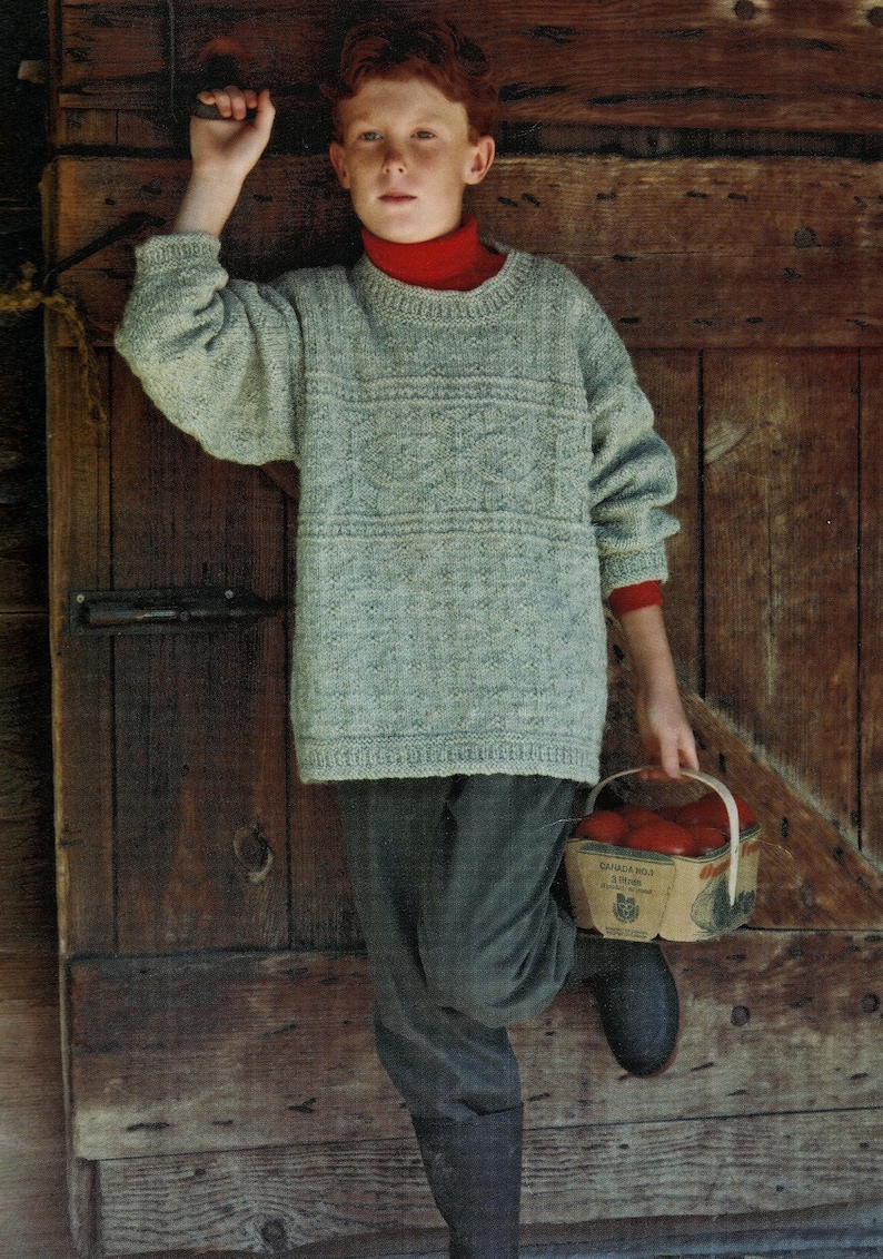 Image showcasing Childrens easy Knit Generous Fitting Sweater in - Etsy
