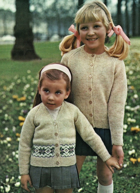 Girls Traditional Shetland Cardigans 