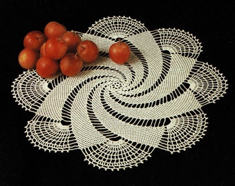 Mooie gehaakte spiraalpatroon tafel midden, vintage haakpatroon, PDF, digitale download - B797