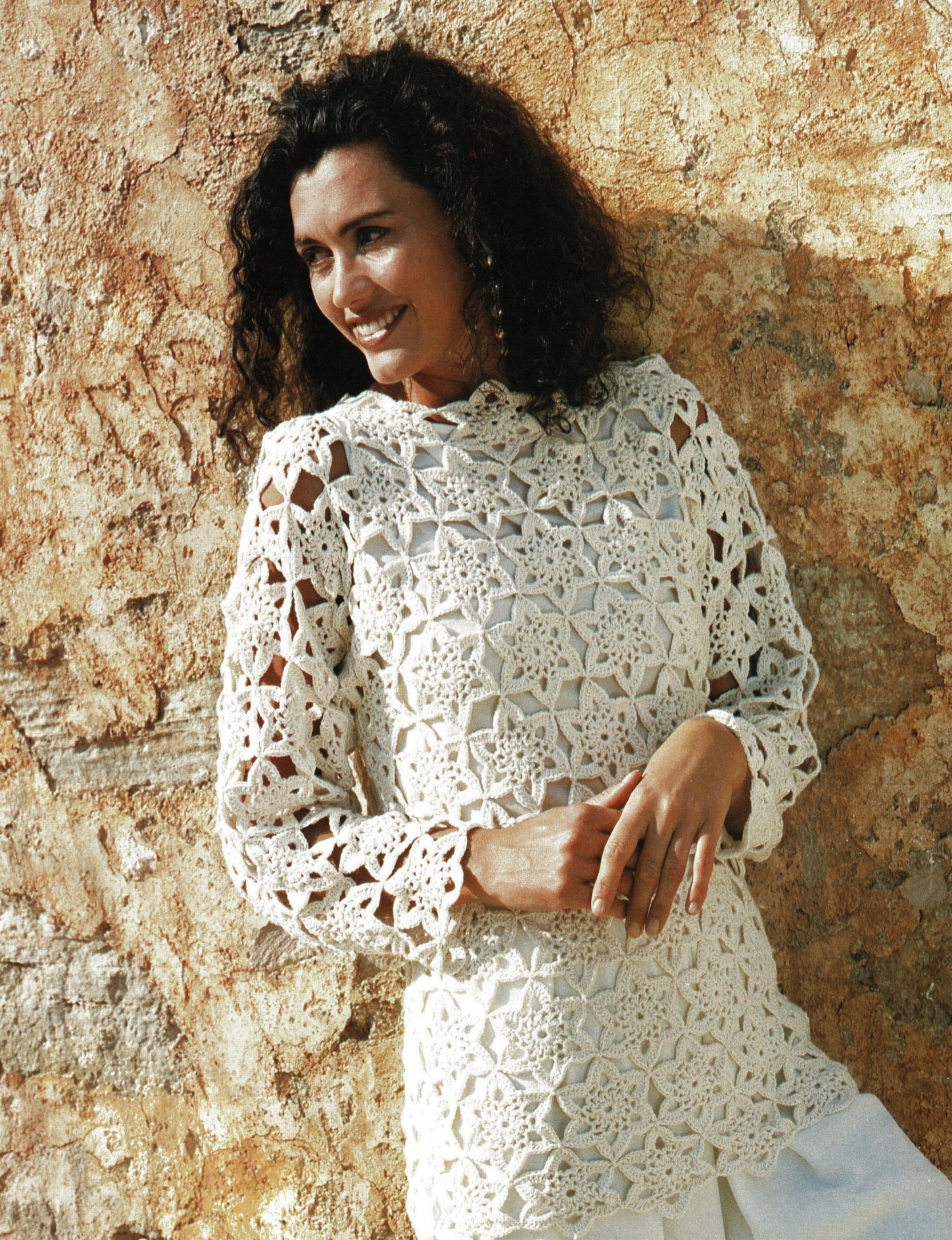 Ladies Crochet Star Motif Sweater Vintage Crochet Pattern - Etsy Singapore