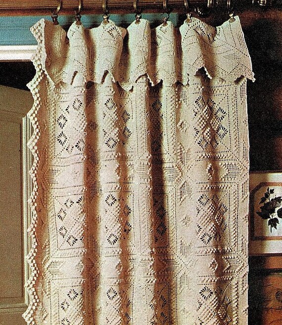 Curtain Drapery Panel Crochet Pattern Curtain Drape Crochet Pattern PDF Instant Download
