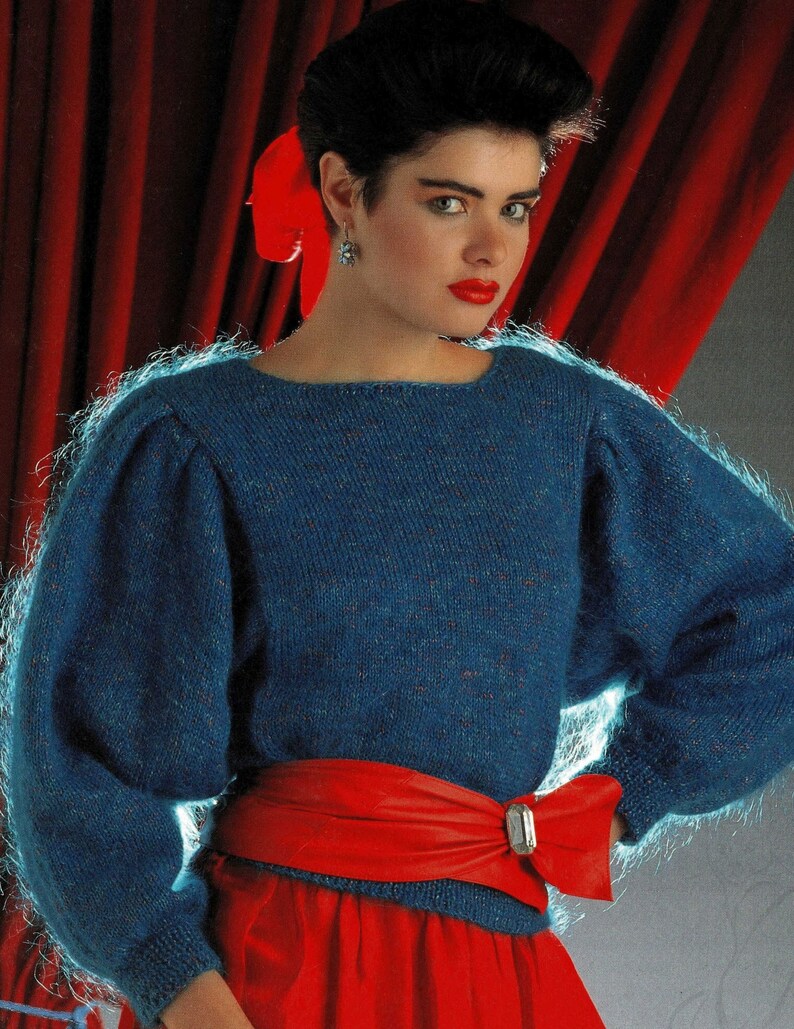 Vintage Knitting Pattern PDF C338 Ladies Loose Fitting Sweater with Full Sleeves Digital Download