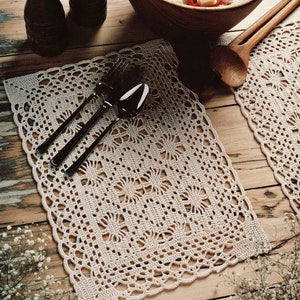 Attractive Crochet Place Mats, Vintage Crochet Pattern, PDF, Digital Download - C214