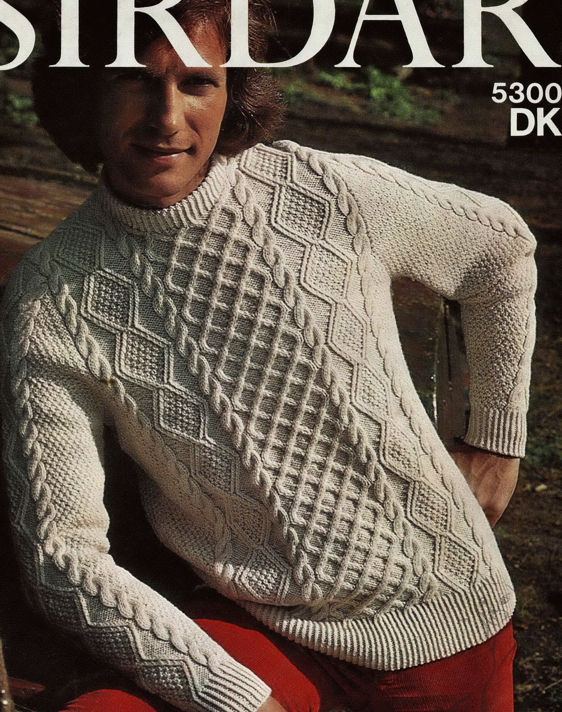 ENFOLD - ENFOLD【Aran Pattern Volume Sleeve P.O】 Mens Classic Aran Look Sweater With Set in Sleeves and Round