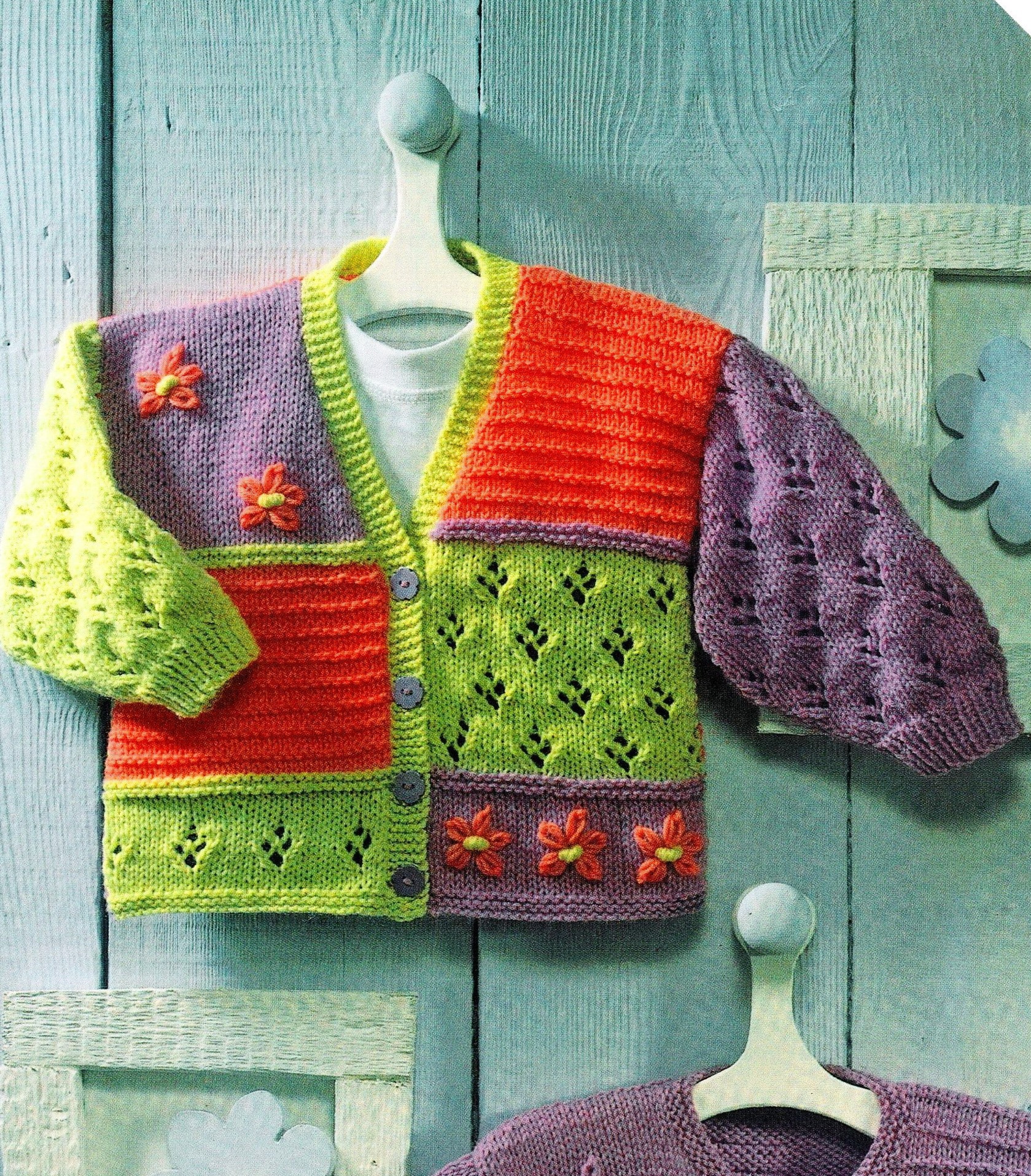 Babies and Toddlers Patterned Cardigans With Embroidered Detail
