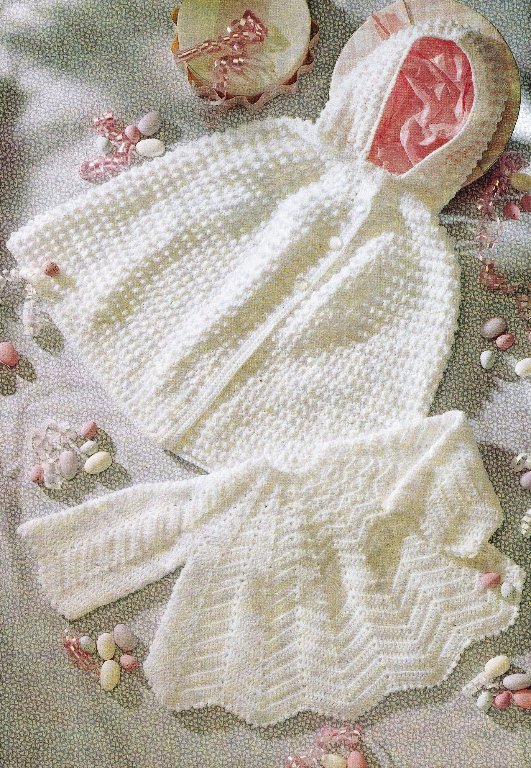Babies Beautiful Crochet Hooded Cape and Angel Top, Vintage
