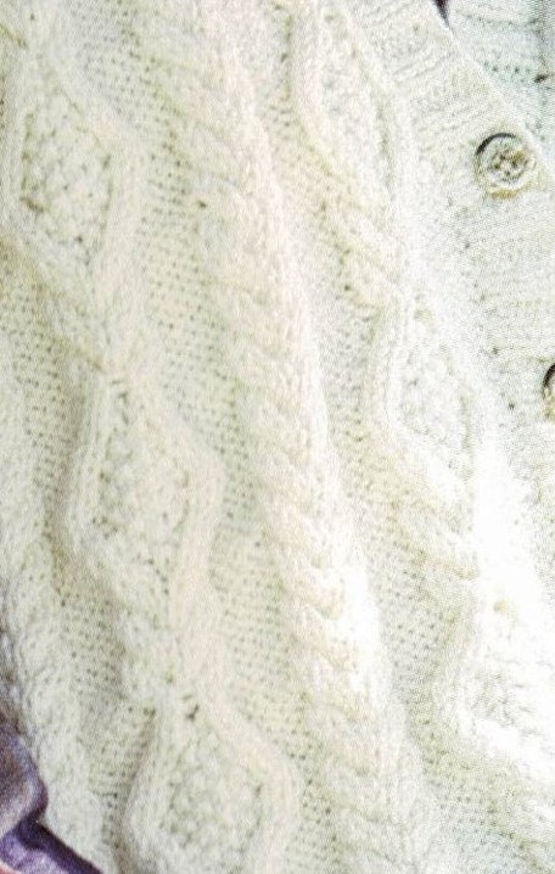 Ladies Easy Fitting Aran V-Neck Waistcoat, Vintage Knitting Pattern, PDF, Digital Download C637 image 3