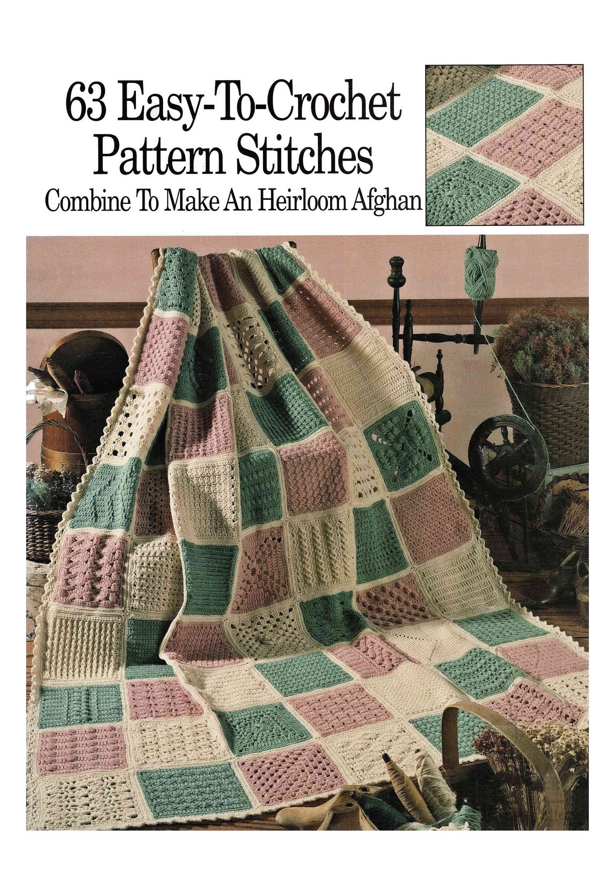 Vintage Crochet Charleston Afghan Pattern No 6600