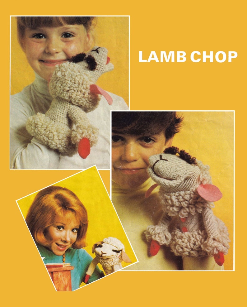 Super Cute Lamb Chop Hand Puppets Vintage Knitting and Etsy