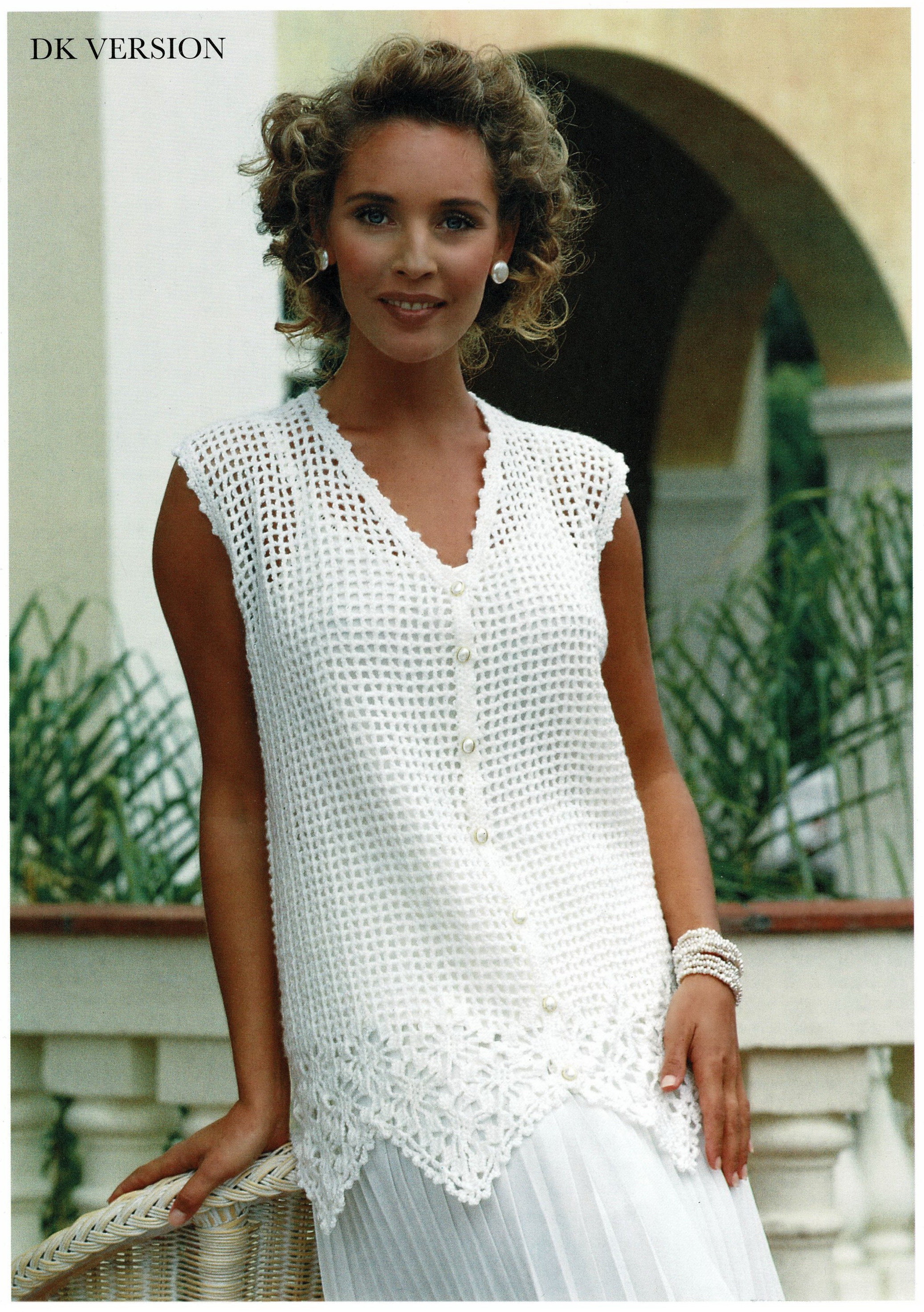 Ladies Beautiful Crochet Waistcoat in 