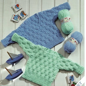 Babies and Toddlers Sweaters with Round or V Neck *Includes  Prem Sizes*, Crochet Pattern, PDF, Digital Download - B755