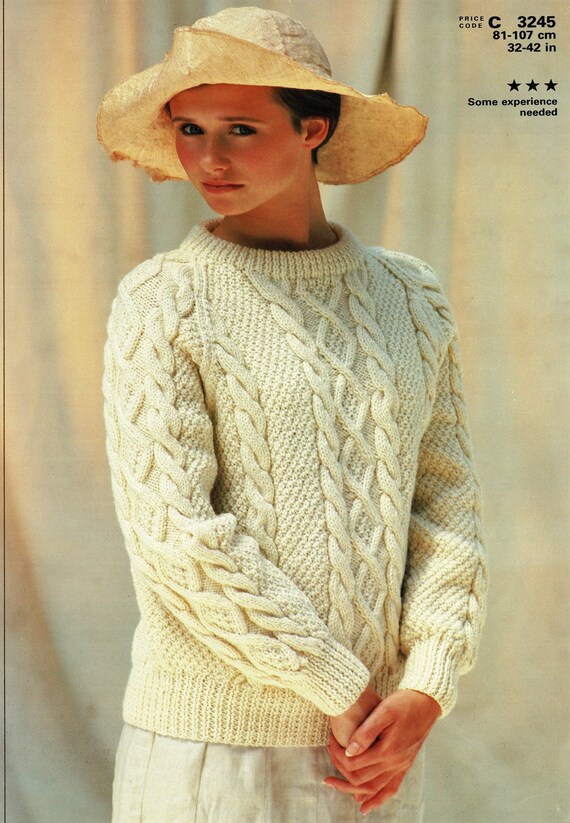 vintage aran sweater