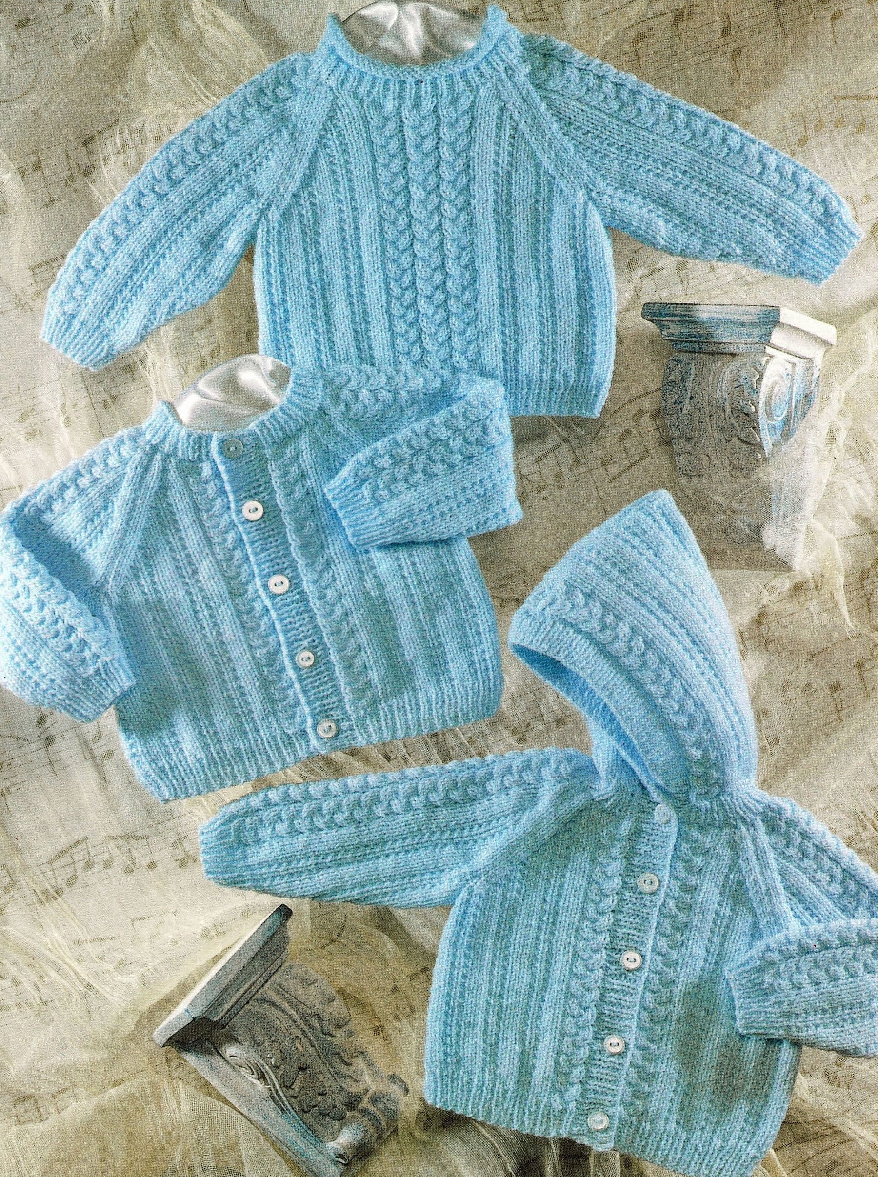 Babies, Toddlers and Childrens Cute Hooded Jacket, Cardigan and Sweater,  Vintage Knitting Pattern, PDF, Digital Download C954 -  Ireland