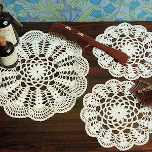 Pretty Crochet Dressing Table Set, Vintage Crochet Pattern, PDF, Digital Download - B649