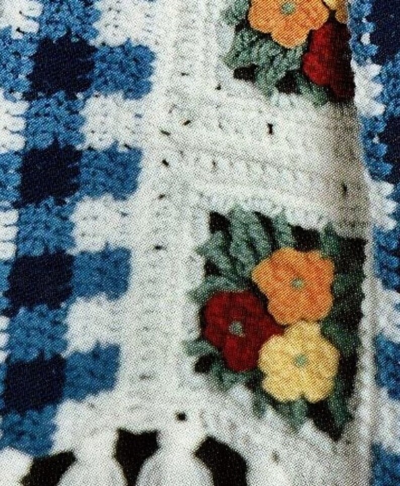 Fabulous Garden Fresh Crochet Afghan, Vintage Crochet Pattern, PDF, Digital Download C651 image 3