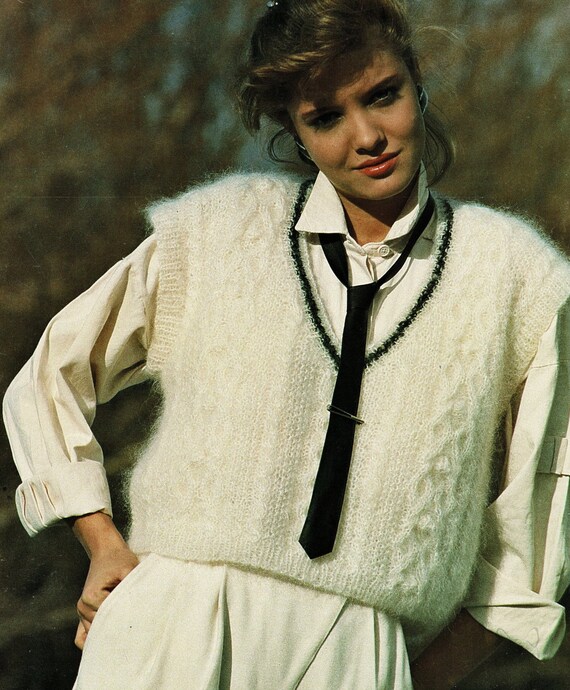 Pull sans manches vintage hotsell