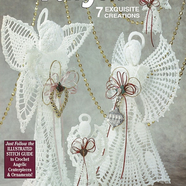 Crochet Lace Christmas Angels, Vintage Crochet Pattern, PDF, Digital Download - C910