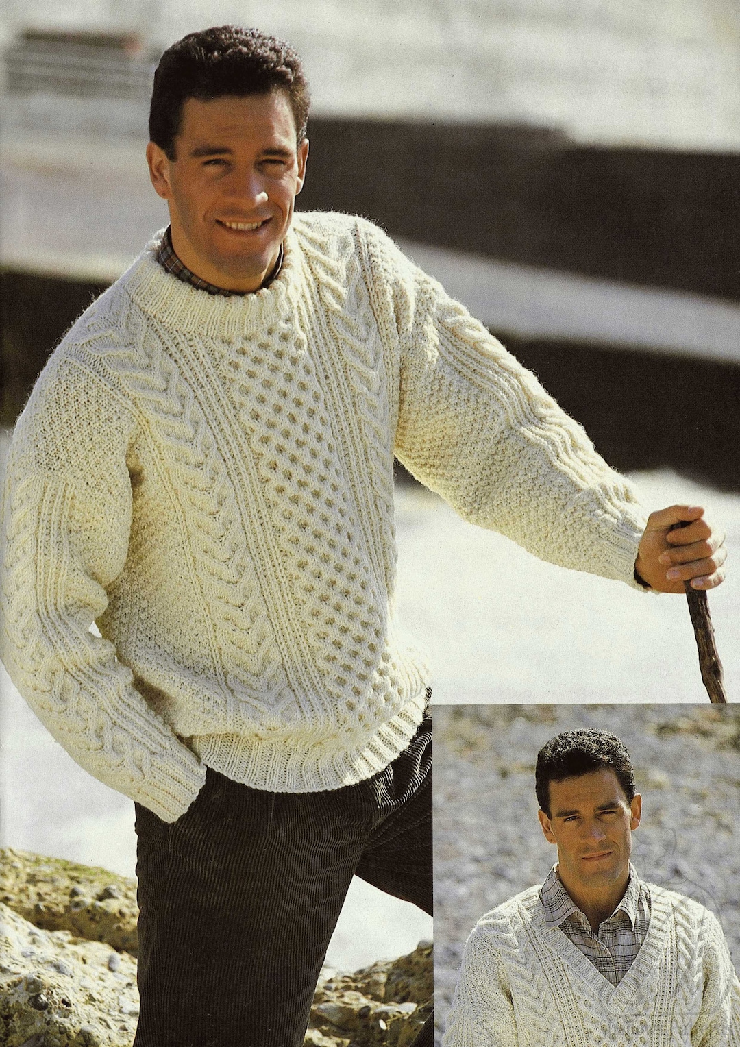 Vintage Handmade Alan Knit Fisherman [crana nanoknits