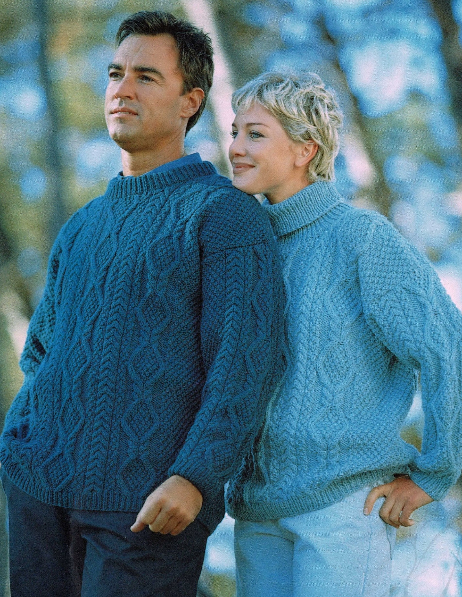 Traditional Rowing Sweaters Ladies and Mens Traditional Aran Sweater With Crew or Roll | Etsy