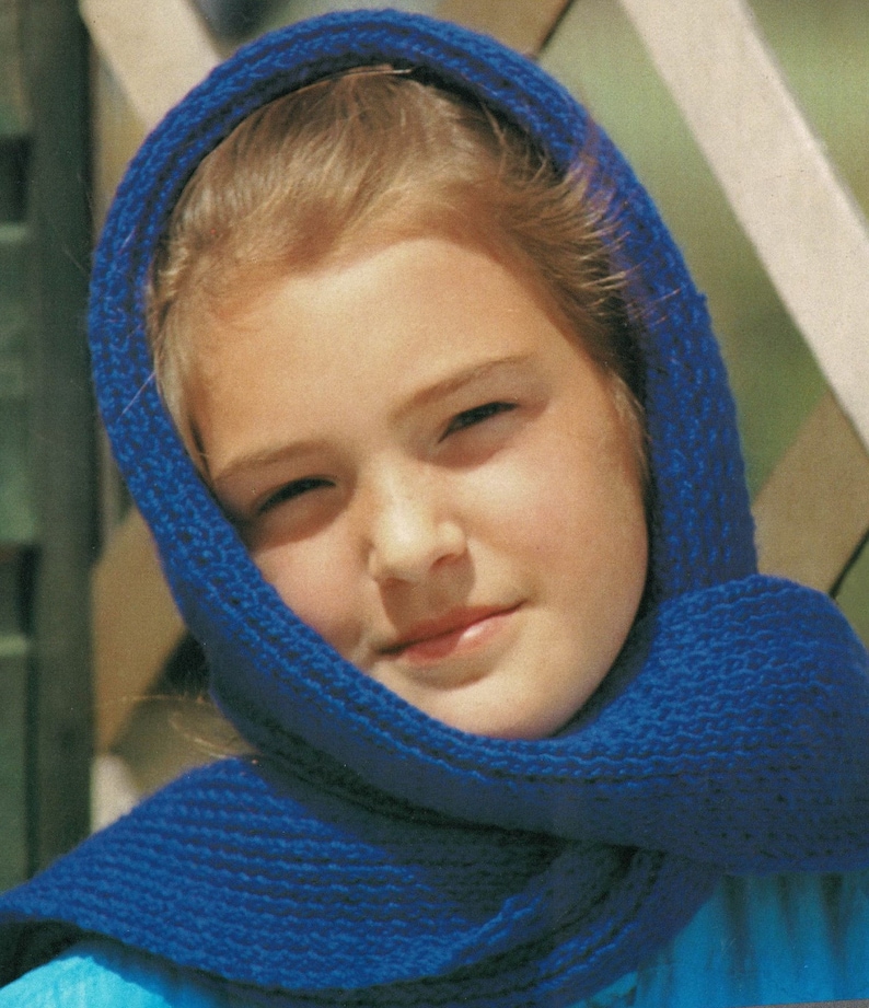 Digital Download Vintage Knitting Pattern Childrens Assorted Hats and Scarves in Two Sizes B943 PDF