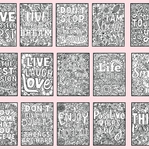Adult Coloring Page | Positive | Motivational | Printable Pages