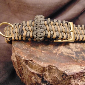 OD Green, Coyote and Black, Paracord Dog Collar