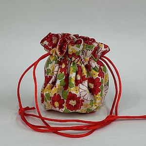 Fabric jewelry pouch, drawstring bag, jewelry storage, jewelry gift bag