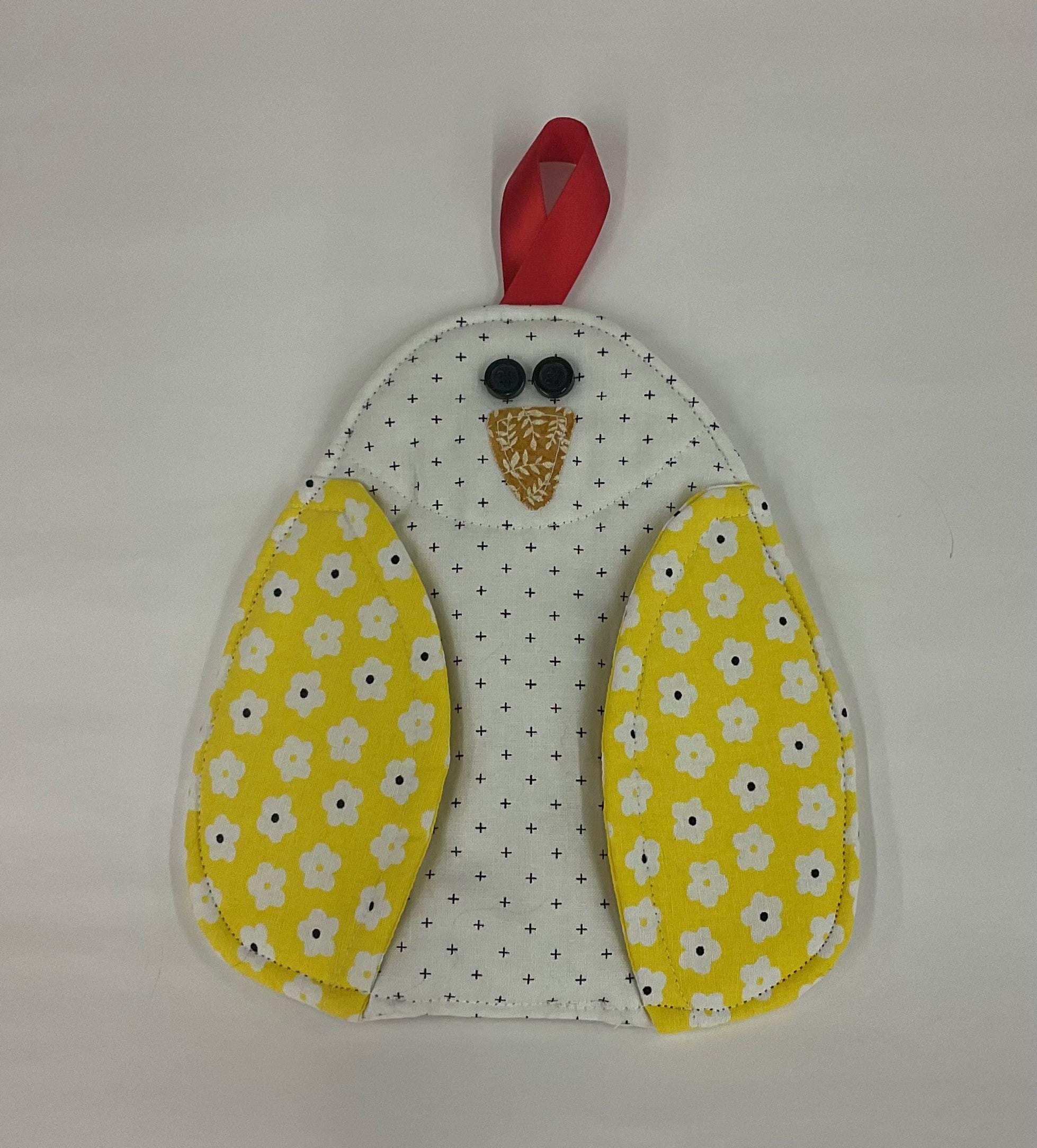 Potholder, chicken potholder, whimsical hotpad