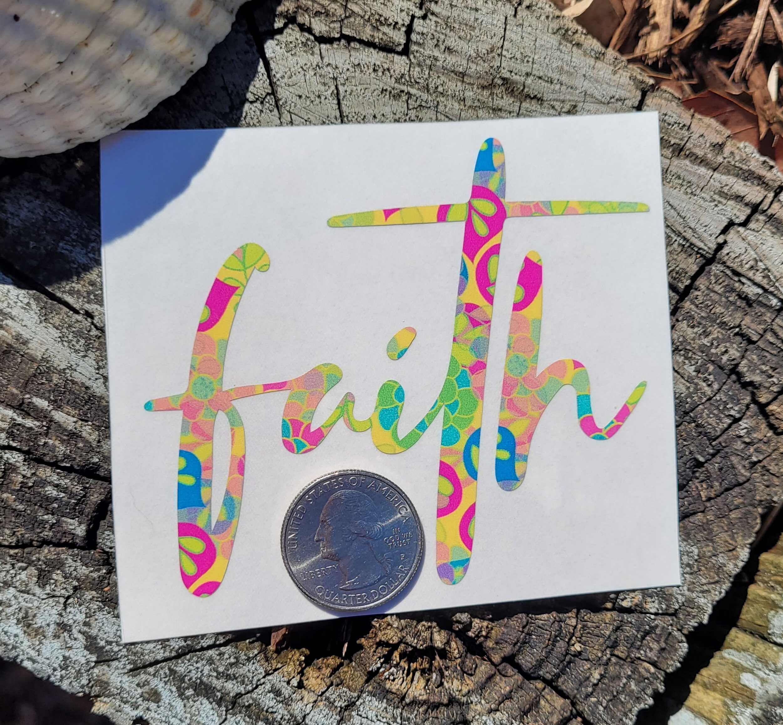 Faith Vinyl Decal Car Window Decal Faith Decal Laptop Etsy